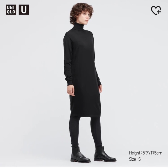 Merino blend turtleneck dress - Picture 1 of 3